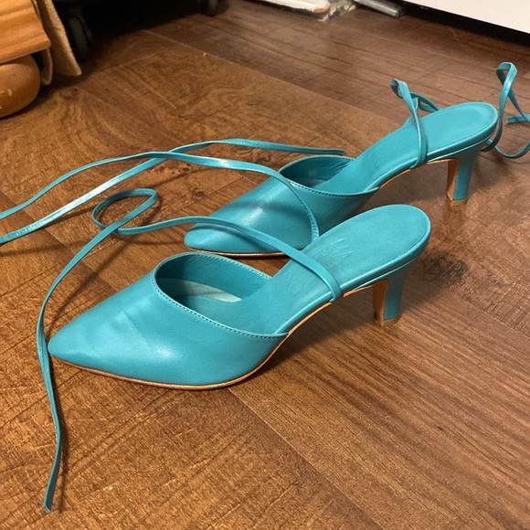 Martiniano Party Sandal in Turquoise, 36 - Picture 3 of 6